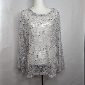 Sheer Knit Top Long Sleeve